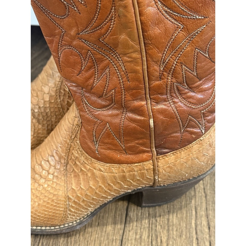 Dan Post Python Snakeskin Western Boots Womens 8 … - image 5